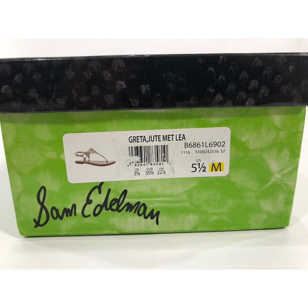 Sam Edelman Women's Greta Jute Met Lea Flat Sandal - Picture 7 of 7